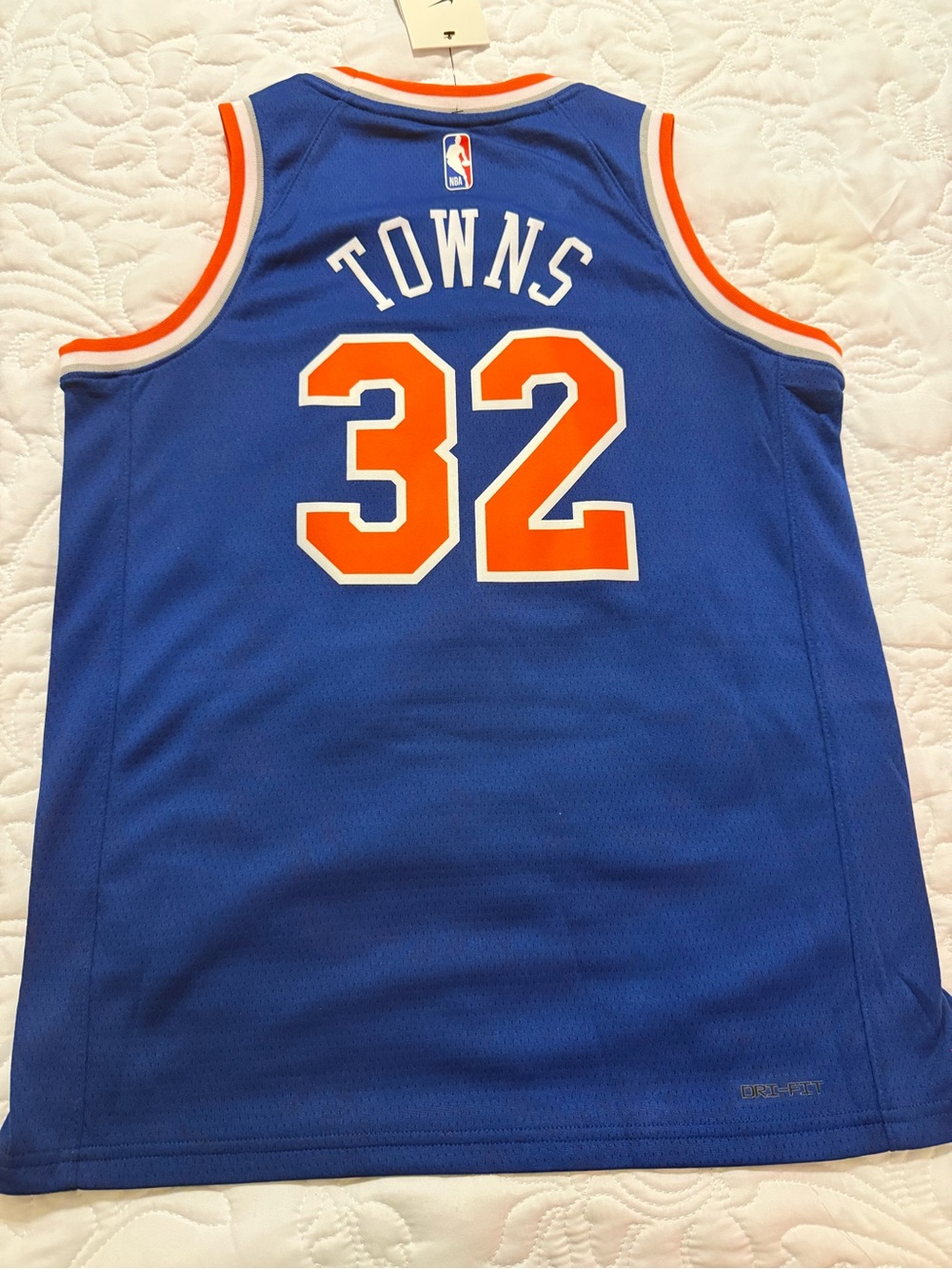 Nike Knicks Royal Blue and Orange Basketball Jersey #32 - Picture 4 of 9